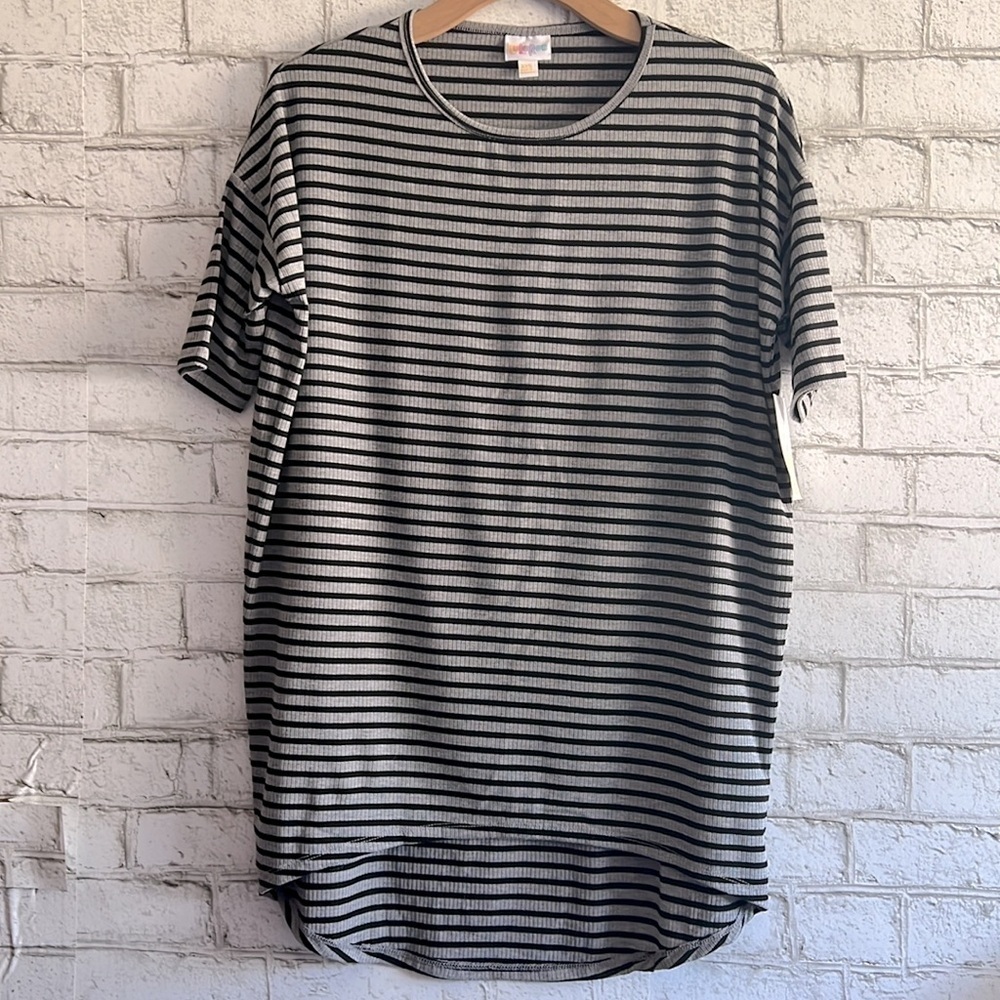 NEW! Short Sleeve Oversized Striped Tunic Tee LuLaRoe Irma size XXS